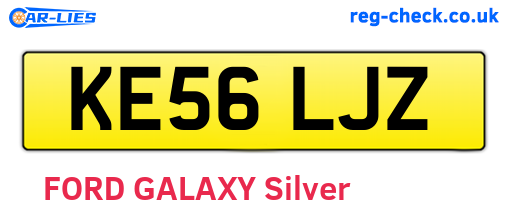 KE56LJZ are the vehicle registration plates.