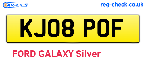 KJ08POF are the vehicle registration plates.