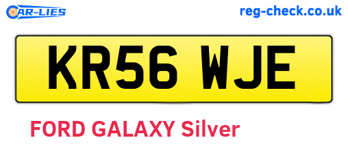 KR56WJE are the vehicle registration plates.