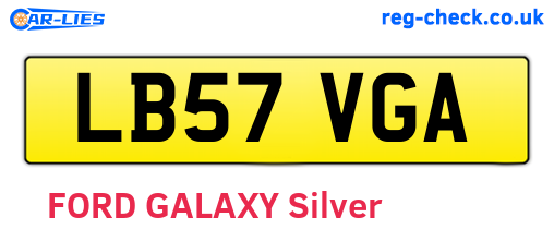 LB57VGA are the vehicle registration plates.
