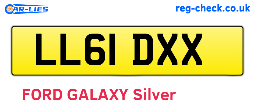 LL61DXX are the vehicle registration plates.