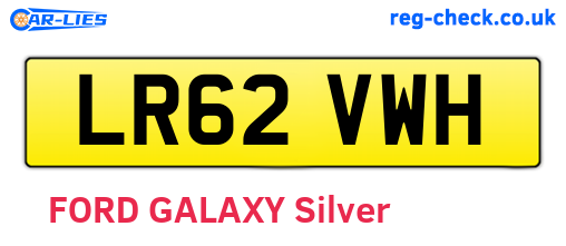 LR62VWH are the vehicle registration plates.
