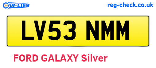LV53NMM are the vehicle registration plates.