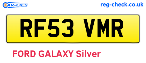 RF53VMR are the vehicle registration plates.