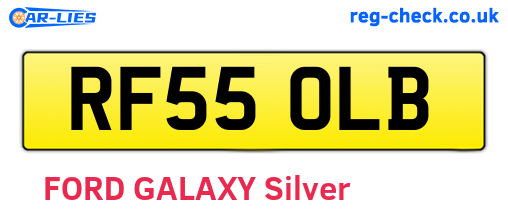 RF55OLB are the vehicle registration plates.