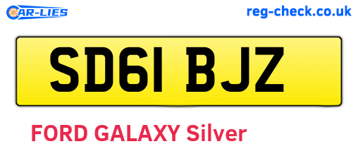SD61BJZ are the vehicle registration plates.