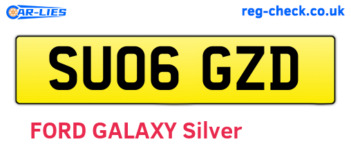 SU06GZD are the vehicle registration plates.