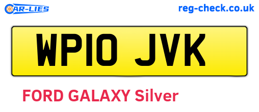 WP10JVK are the vehicle registration plates.