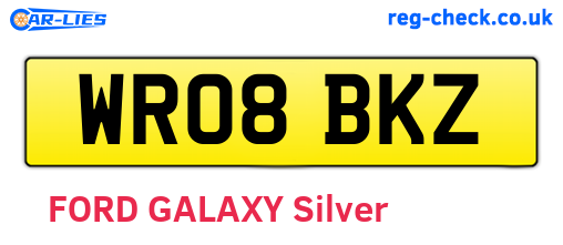 WR08BKZ are the vehicle registration plates.