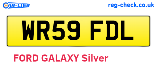 WR59FDL are the vehicle registration plates.
