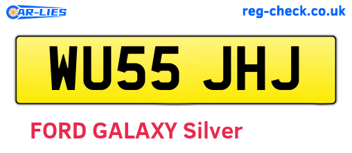 WU55JHJ are the vehicle registration plates.