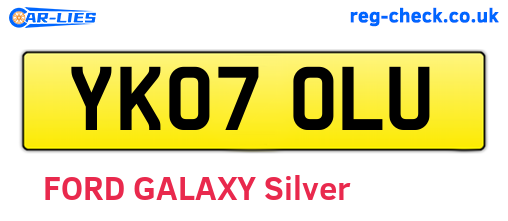 YK07OLU are the vehicle registration plates.