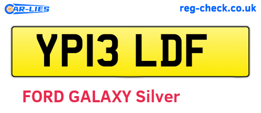 YP13LDF are the vehicle registration plates.