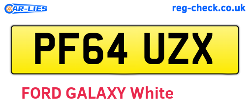 PF64UZX are the vehicle registration plates.