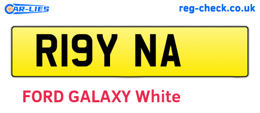R19YNA are the vehicle registration plates.