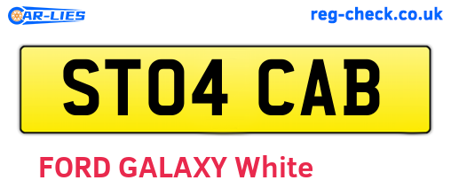 ST04CAB are the vehicle registration plates.