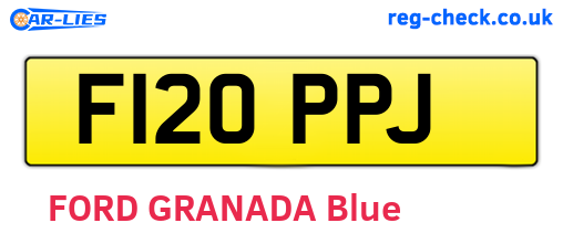 F120PPJ are the vehicle registration plates.