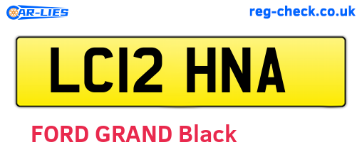 LC12HNA are the vehicle registration plates.