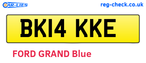 BK14KKE are the vehicle registration plates.