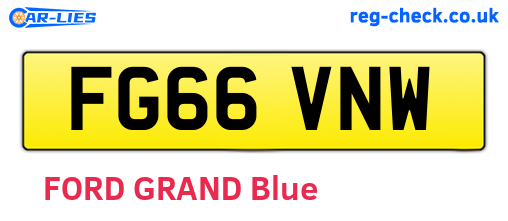 FG66VNW are the vehicle registration plates.
