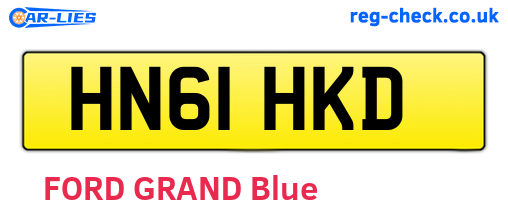 HN61HKD are the vehicle registration plates.