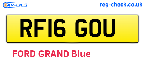 RF16GOU are the vehicle registration plates.
