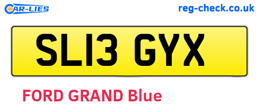 SL13GYX are the vehicle registration plates.