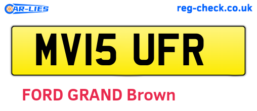 MV15UFR are the vehicle registration plates.