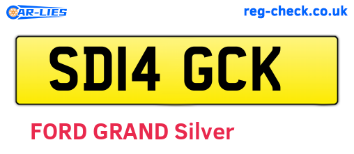 SD14GCK are the vehicle registration plates.