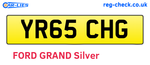 YR65CHG are the vehicle registration plates.