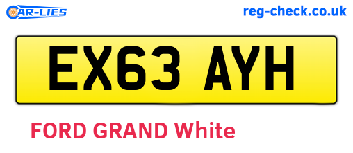 EX63AYH are the vehicle registration plates.