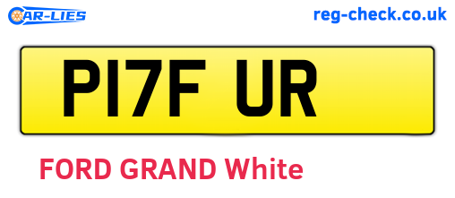 P17FUR are the vehicle registration plates.