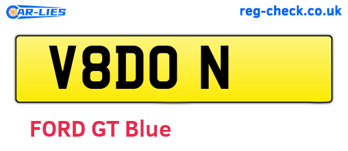 V8DON are the vehicle registration plates.