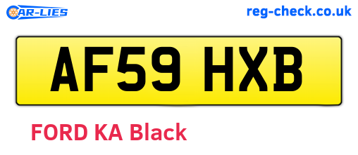 AF59HXB are the vehicle registration plates.