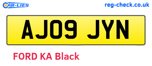 AJ09JYN are the vehicle registration plates.