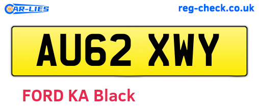 AU62XWY are the vehicle registration plates.