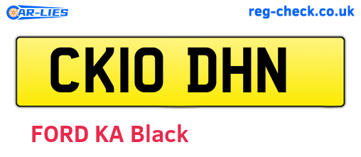 CK10DHN are the vehicle registration plates.