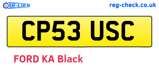 CP53USC are the vehicle registration plates.