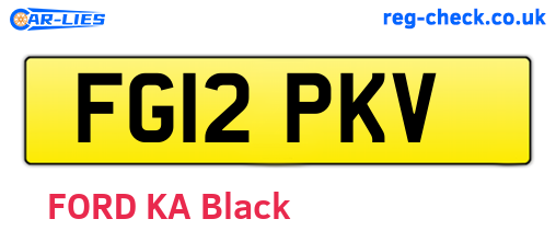 FG12PKV are the vehicle registration plates.