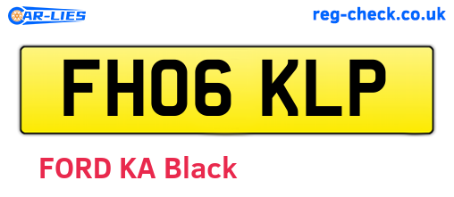 FH06KLP are the vehicle registration plates.