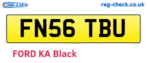 FN56TBU are the vehicle registration plates.