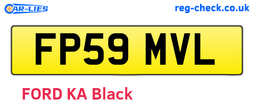 FP59MVL are the vehicle registration plates.