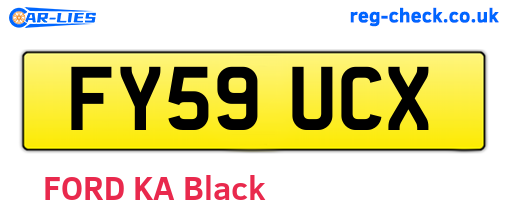 FY59UCX are the vehicle registration plates.