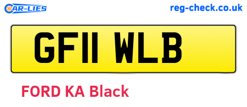GF11WLB are the vehicle registration plates.