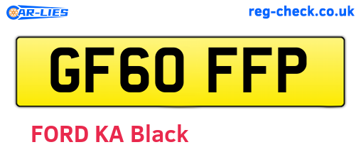 GF60FFP are the vehicle registration plates.