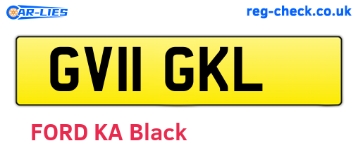 GV11GKL are the vehicle registration plates.
