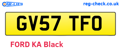 GV57TFO are the vehicle registration plates.
