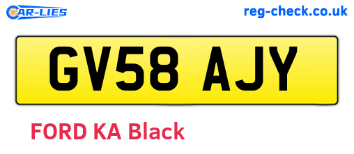 GV58AJY are the vehicle registration plates.