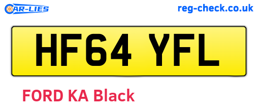 HF64YFL are the vehicle registration plates.