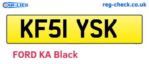 KF51YSK are the vehicle registration plates.